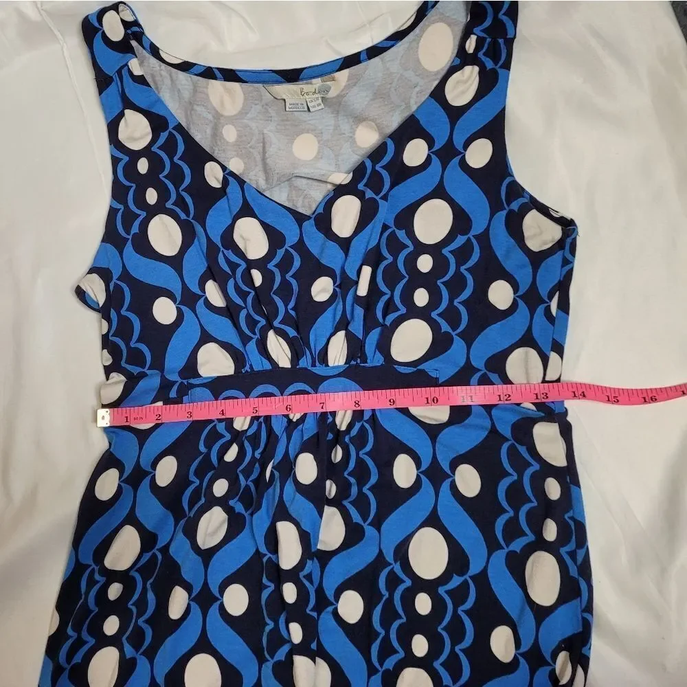 BODEN blue printed jersey sleeveless maxi dress‎ WH752 8 - Picture 7 of 8